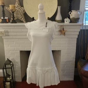 Red Valentiono NWT white dress